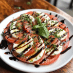 Caprese salade – klassiek Italiaans gerecht met tomaat, mozzarella en basilicum, perfect als voorgerecht of zomerse lunch