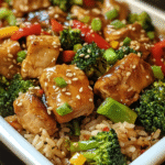 Teriyaki kip ovenschotel met rijst en groenten – gezond, snel klaar en ideaal voor meal prep of een makkelijke gezinsmaaltijd