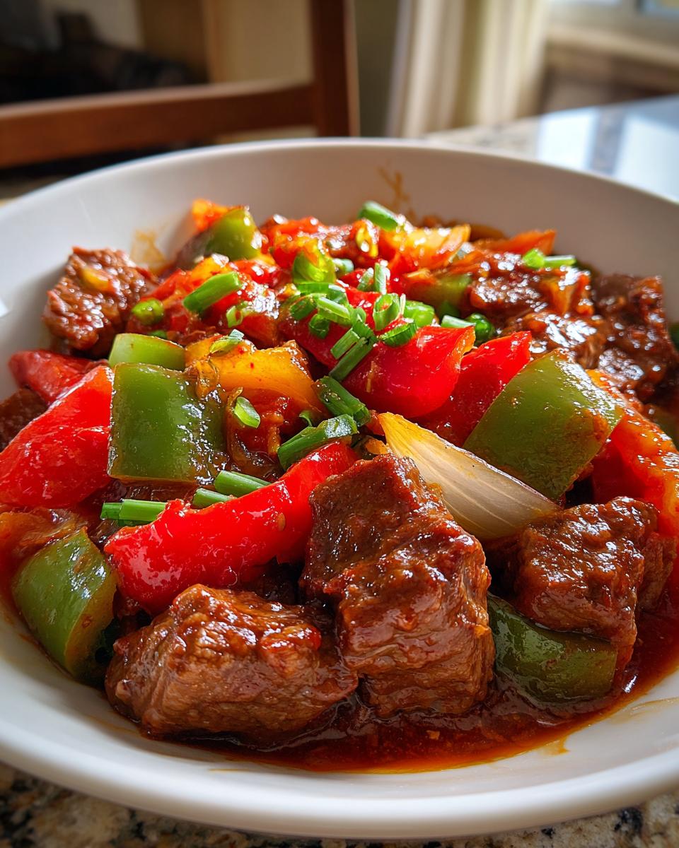 Beef Goulash with Bell Peppers and Onions - detail 1