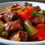 Beef Goulash with Bell Peppers and Onions