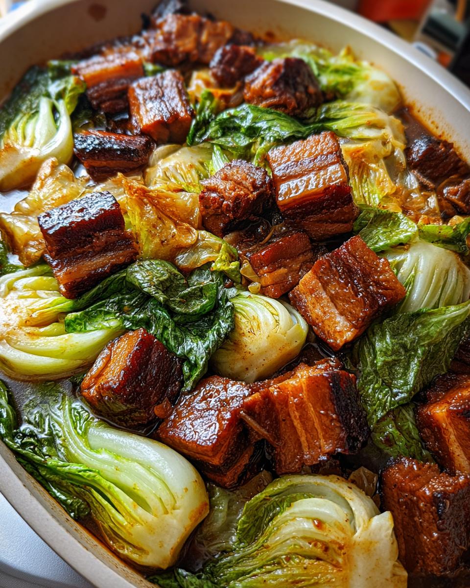 Braised Pork Belly with Napa Cabbage - detail 1