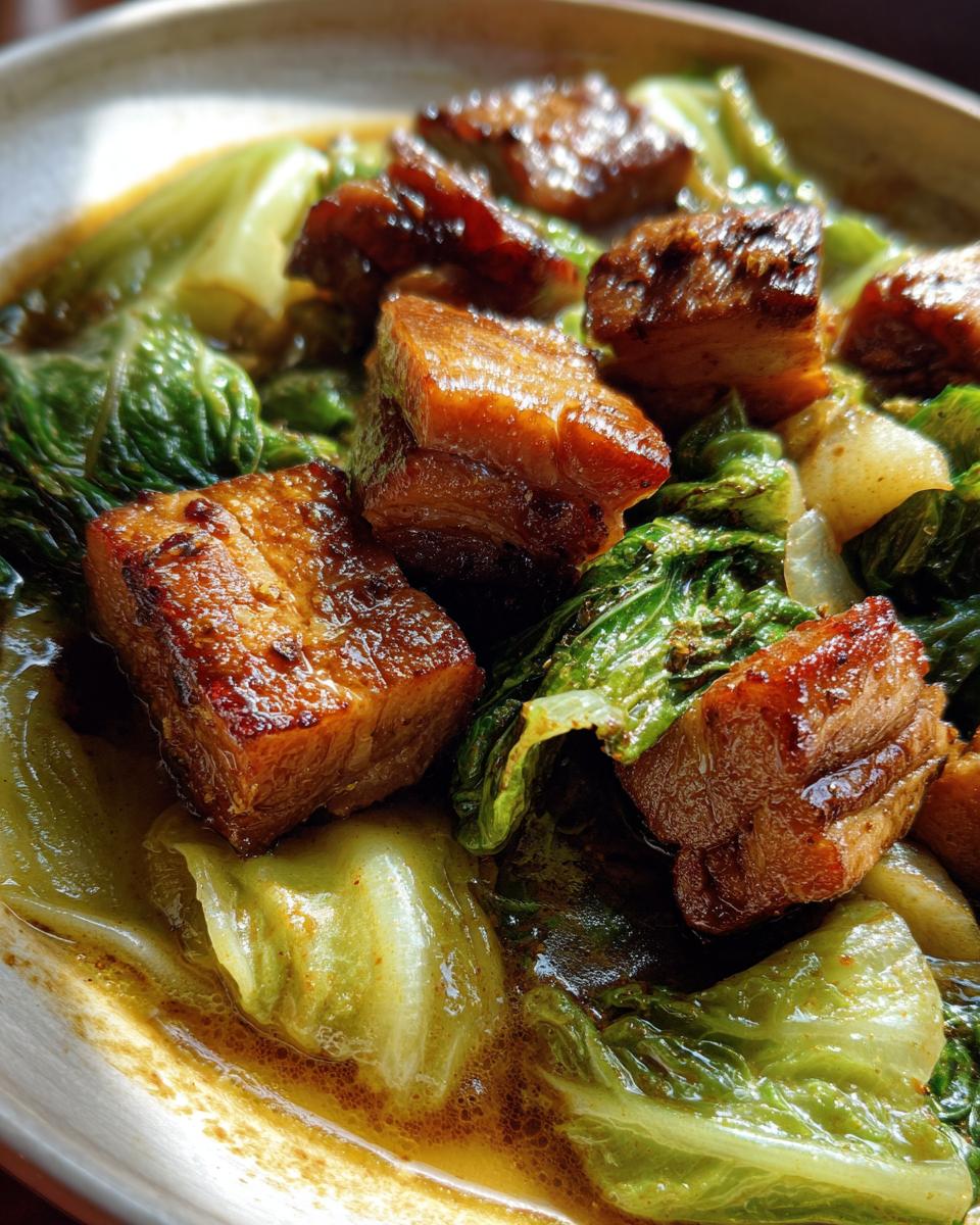 Braised Pork Belly with Napa Cabbage - detail 2