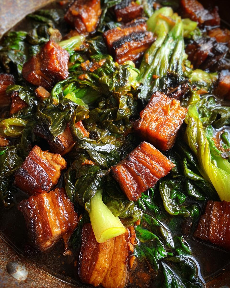 Braised Pork Belly with Napa Cabbage - detail 3