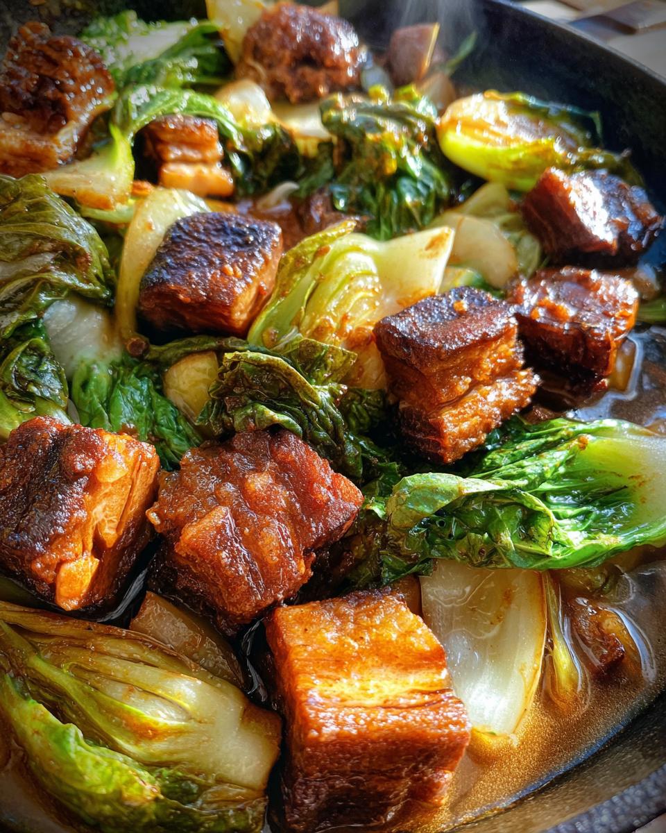 Braised Pork Belly with Napa Cabbage - detail 5