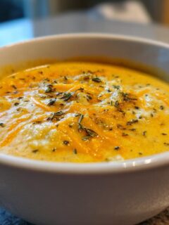 Cheddar Bloemkool en Geroosterde Knoflooksoep