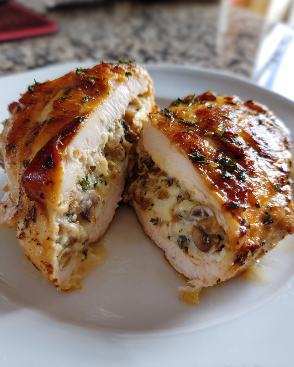 Cheesy Garlic Butter Mushroom-Stuffed Chicken - detail 1