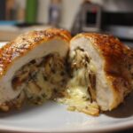 Cheesy Garlic Butter Mushroom-Stuffed Chicken