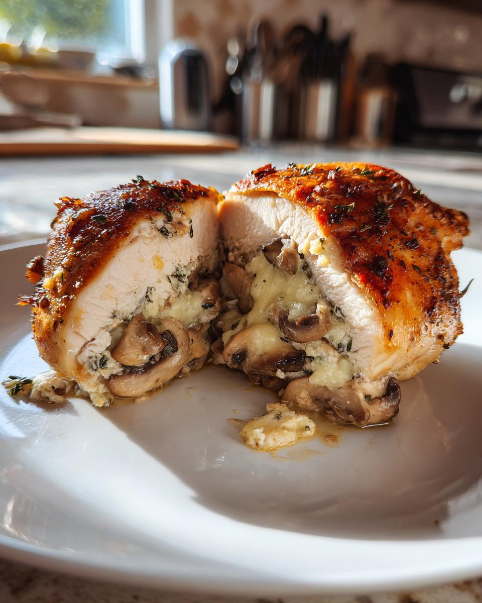 Cheesy Garlic Butter Mushroom-Stuffed Chicken - detail 4