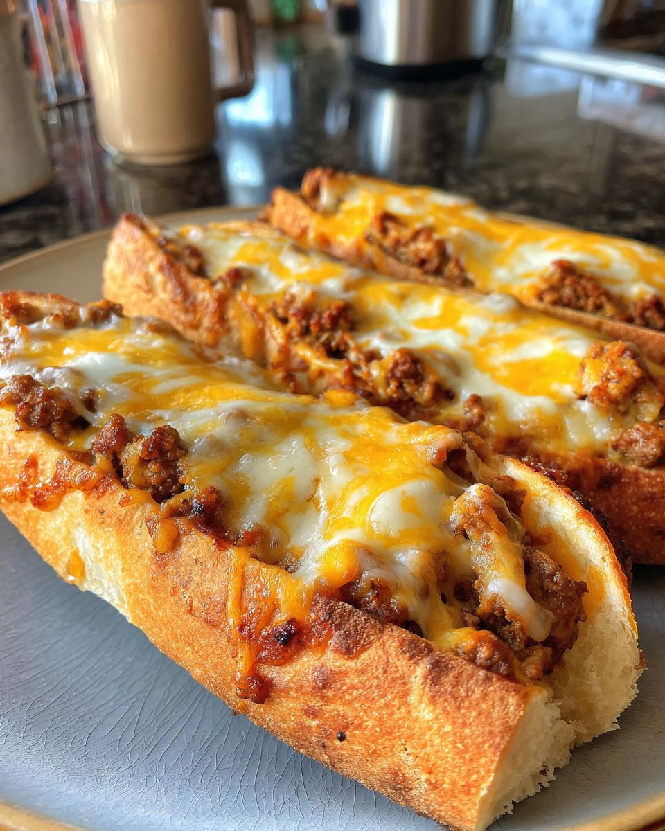 Cheesy Taco Baguettes - detail 2