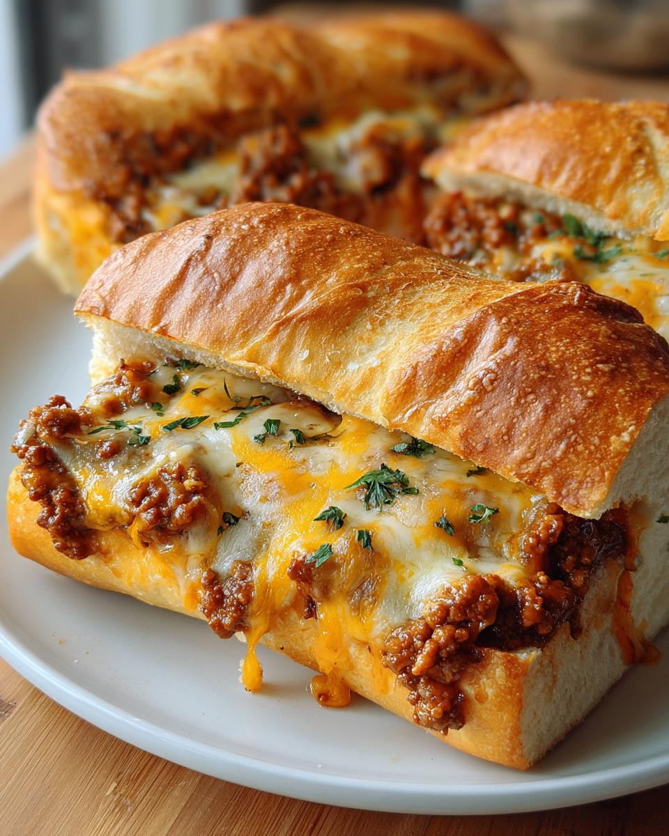 Cheesy Taco Baguettes - detail 3