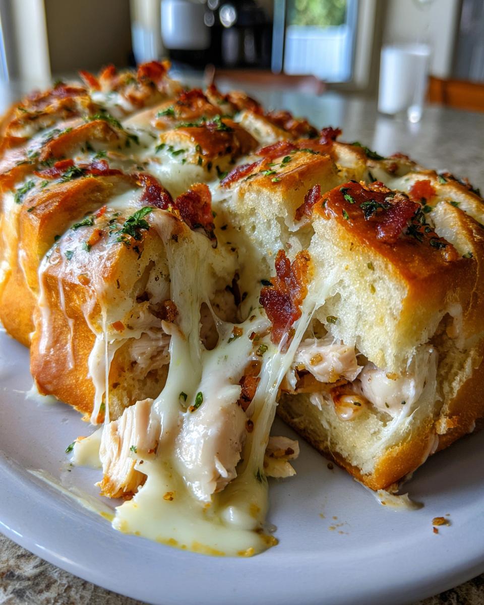 Chicken Bacon Ranch Stuffed Bread - detail 1