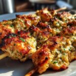 Chicken Skewers with Garlic and Parmesan