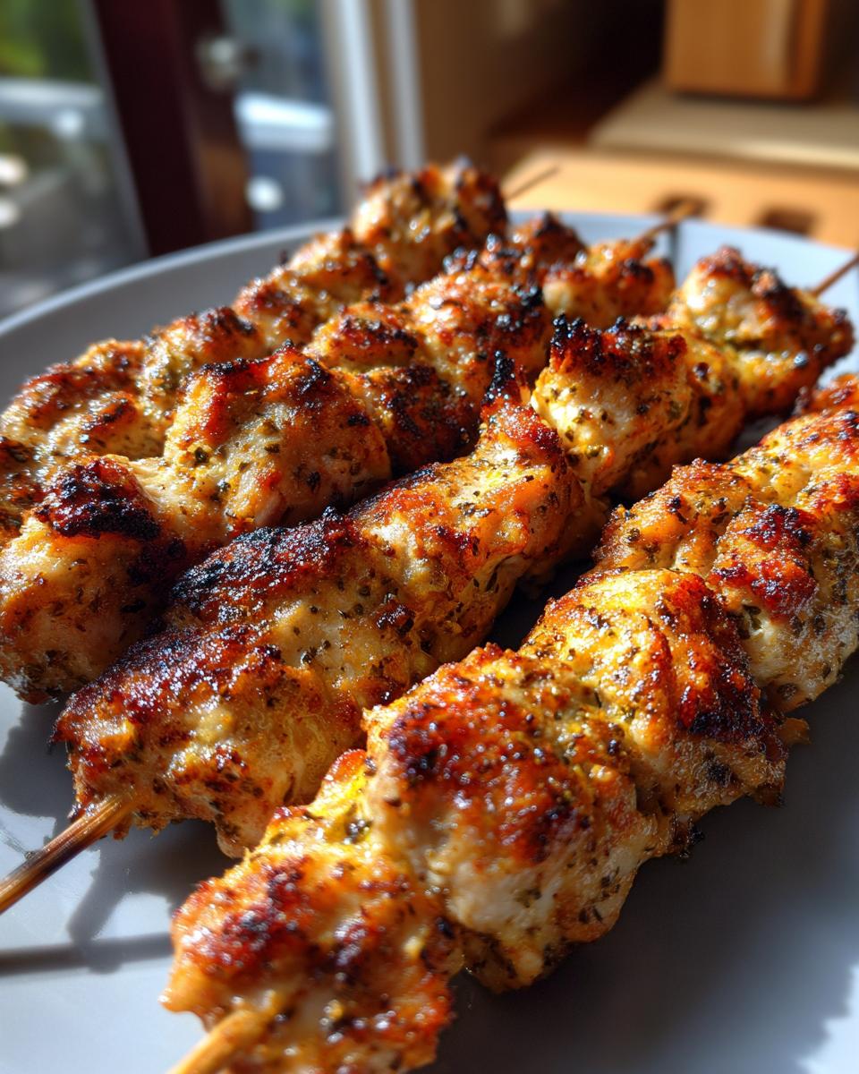 Chicken Skewers with Garlic and Parmesan - detail 2