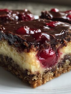 Chocolate Cherry Cheesecake Bars