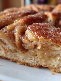 Cinnamon Sugar Pizza with Croissant Dough