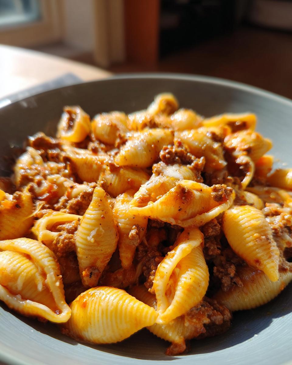 Creamy Beef and Shells in Garlic Parmesan Sauce - detail 5