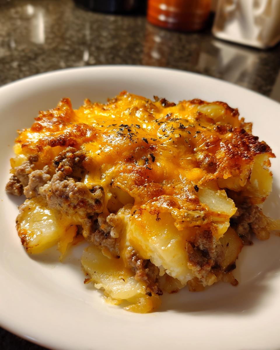 Eenvoudige 5-Ingrediënten Hamburger & Aardappel Ovenschotel - detail 1