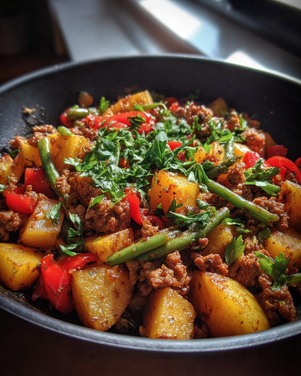 Eén-Pan Gehakt en Aardappel Skillet - detail 2