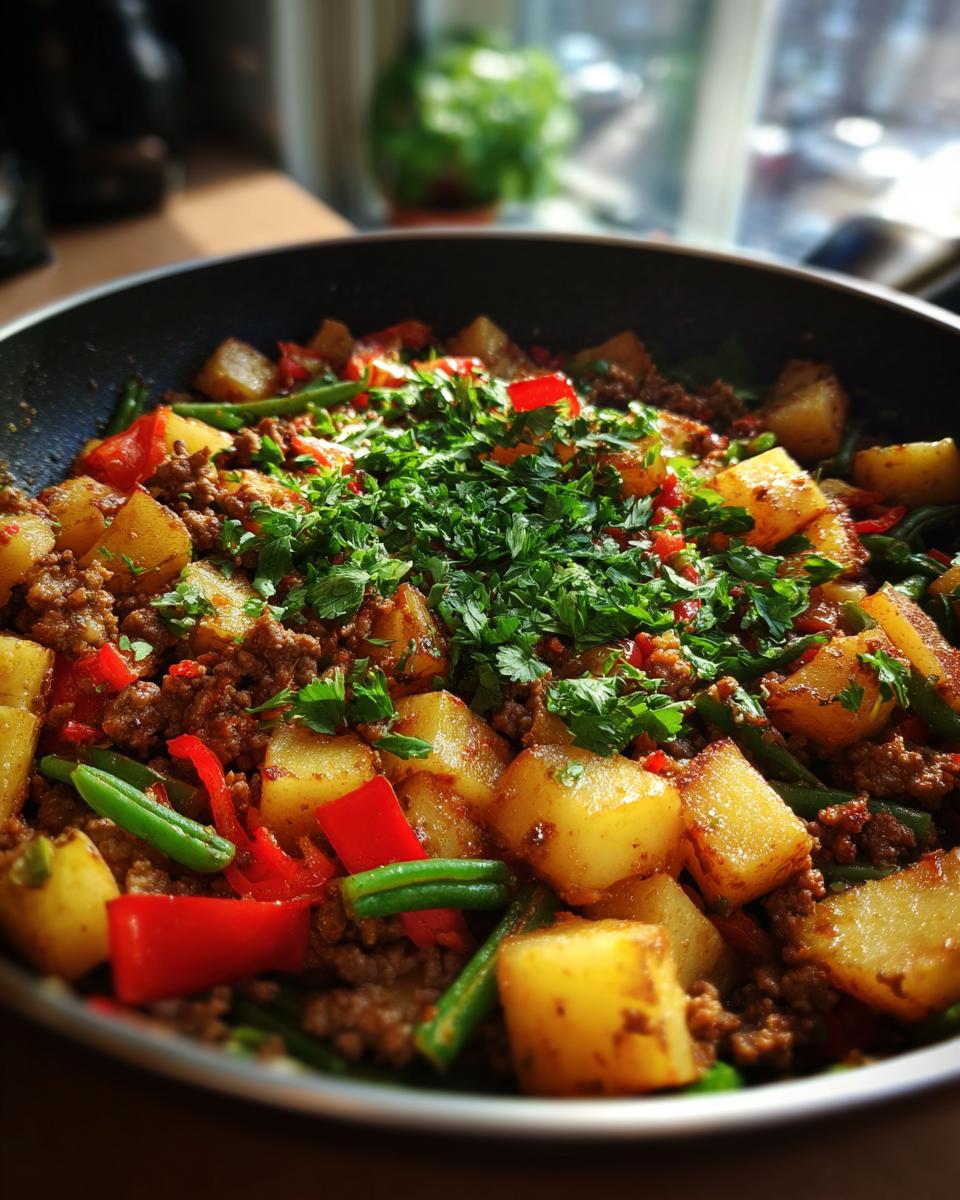Eén-Pan Gehakt en Aardappel Skillet - detail 5