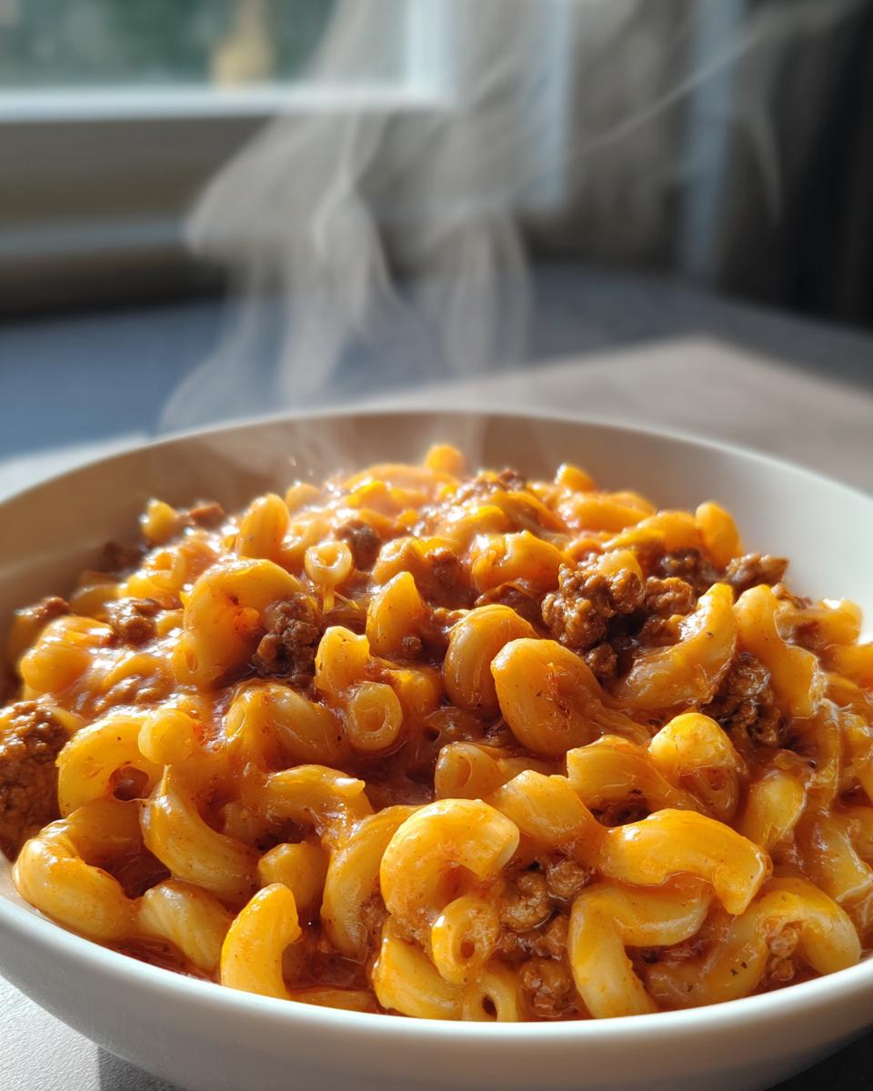 Eén-Pan Macaroni Cheeseburger Soep - detail 5