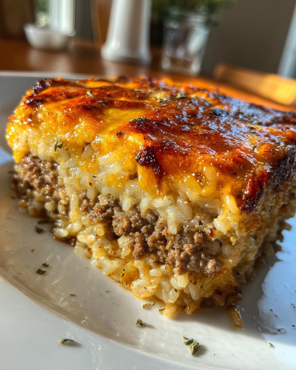 French Onion Ground Beef and Rice Casserole - detail 2