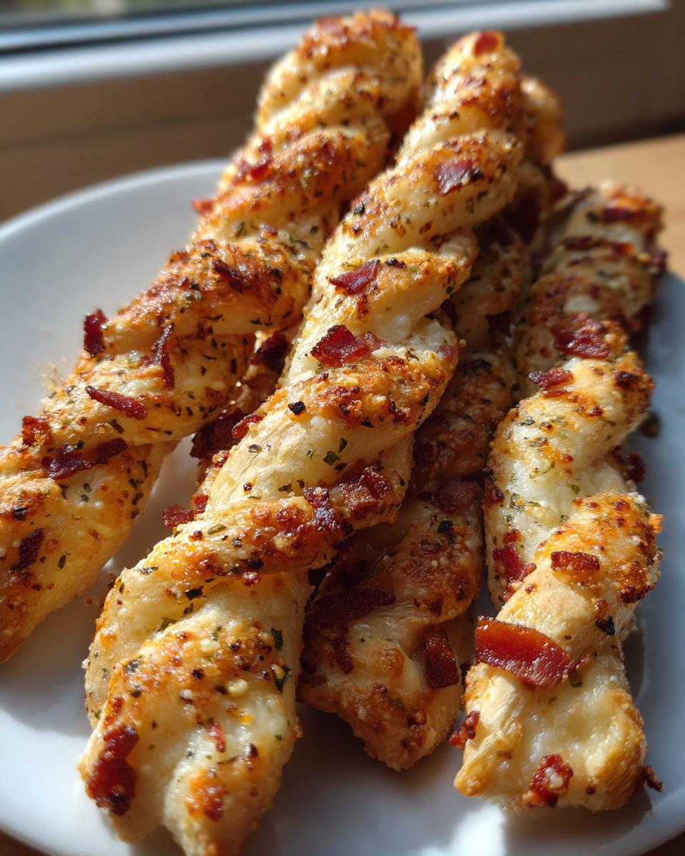 Garlic Butter Bacon Alfredo Pizza Twists - detail 4