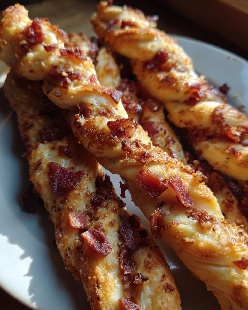 Garlic Butter Bacon Alfredo Pizza Twists - detail 5