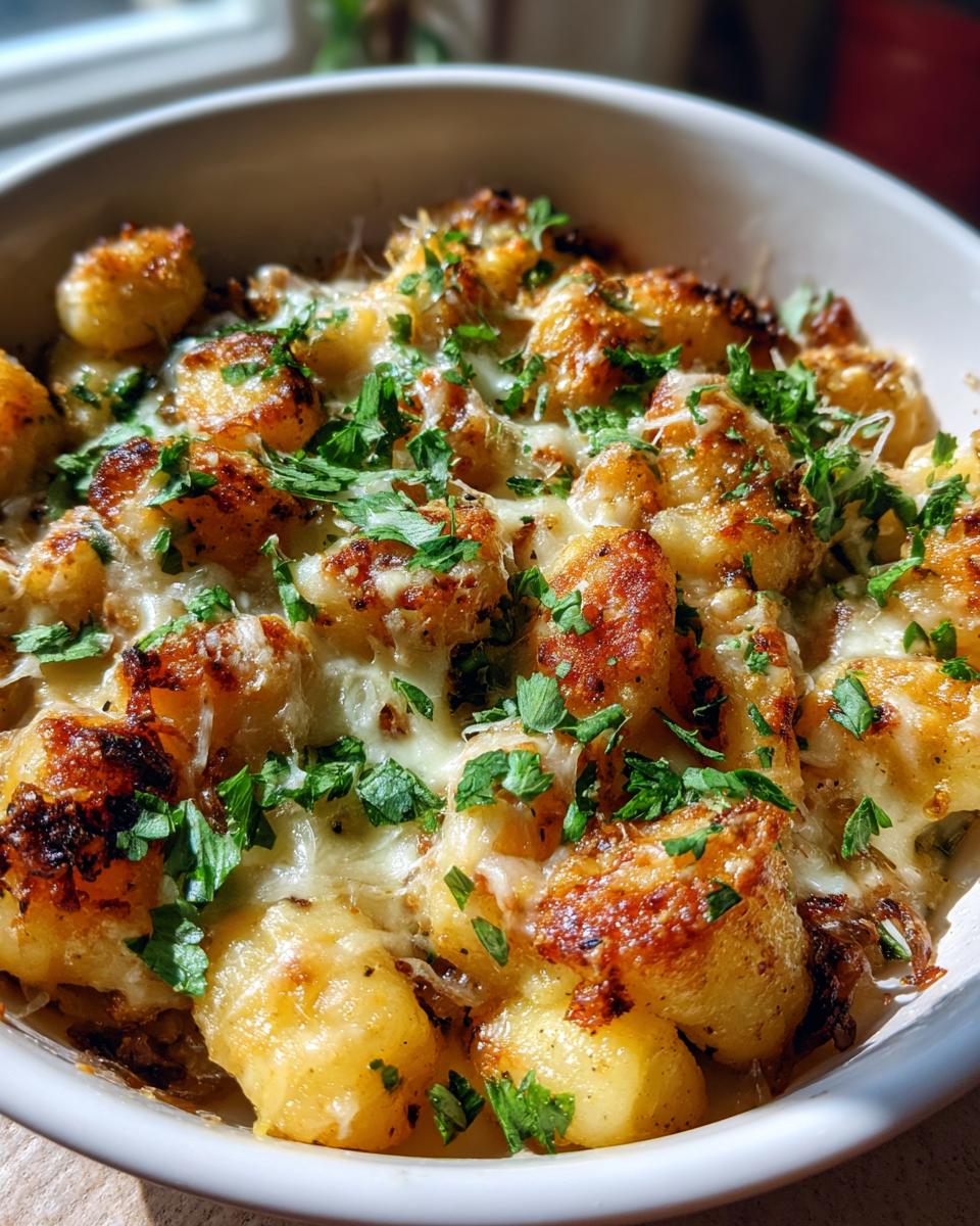 Goudgebakken Gnocchi met Gekarameliseerde Uien & Gruyère - detail 3