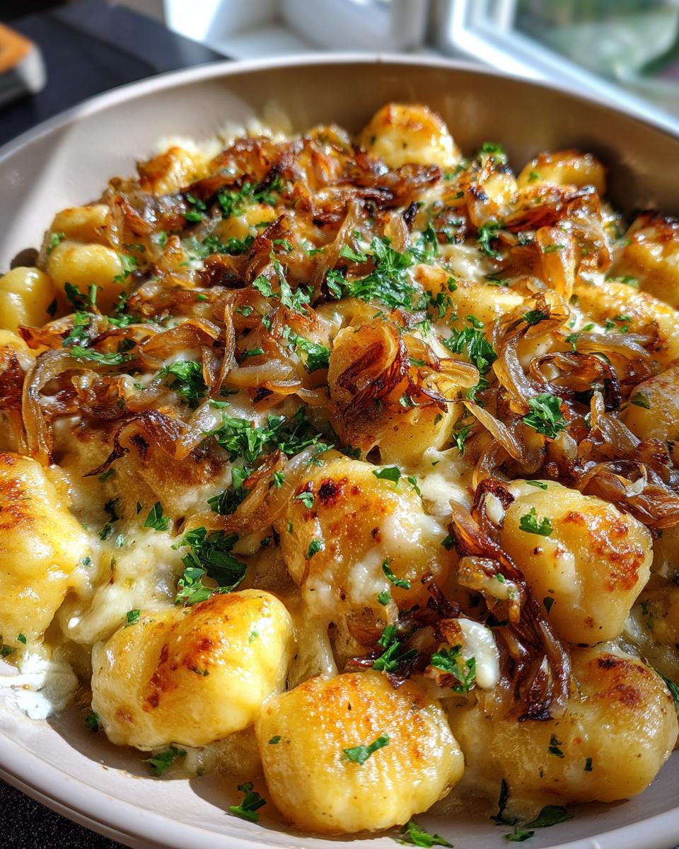 Goudgebakken Gnocchi met Gekarameliseerde Uien & Gruyère - detail 4