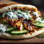 Greek Chicken Gyros with Cucumber Tzatziki