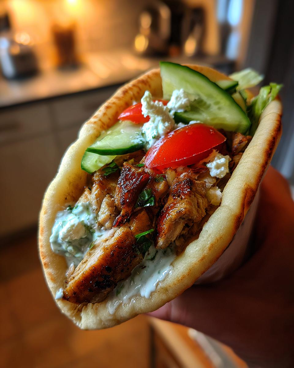 Greek Chicken Gyros with Cucumber Tzatziki - detail 3