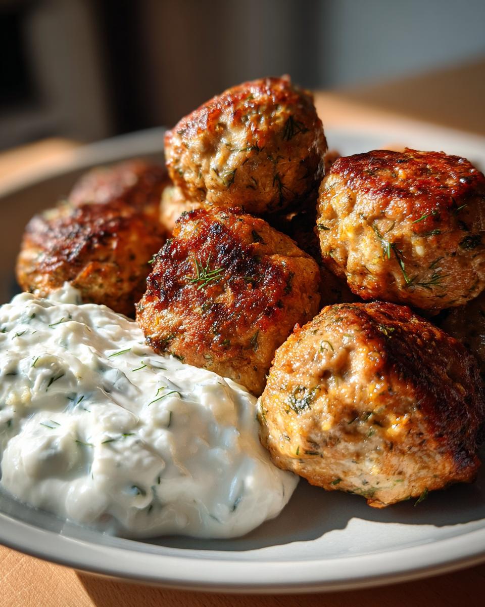 Griekse Kipgehaktballen met Zelfgemaakte Tzatziki Saus - detail 3