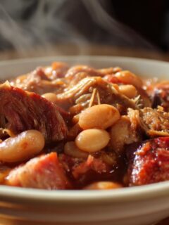 Grote Noorder- en Pintobonen met Gerookte Nekbotten en Worst – Instant Pot