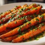 Honey Garlic Butter Roasted Carrots