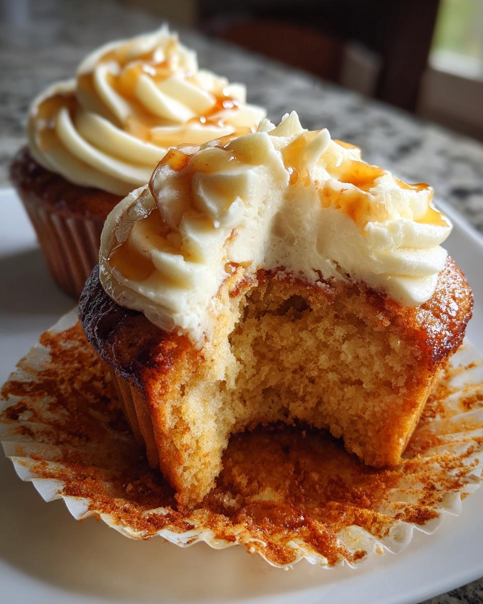 Honey Peach Cream Cheese Cupcakes - detail 4