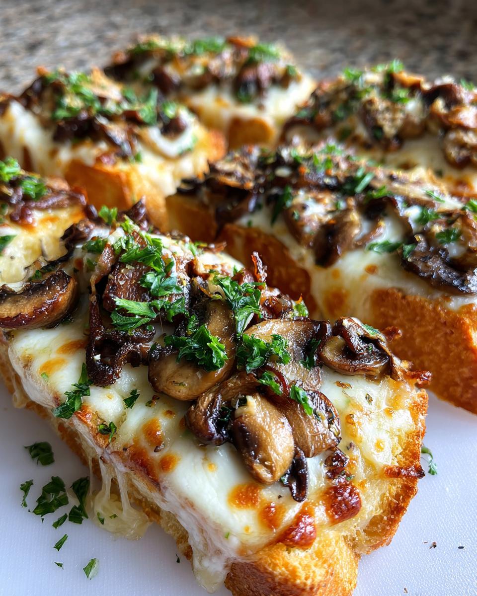 Kaasachtige Champignon en Knoflook Toasts - detail 4