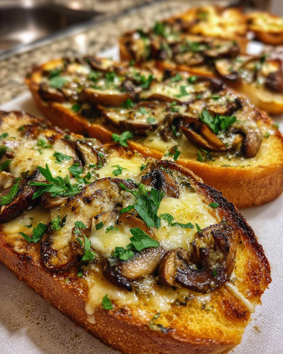 Kaasachtige Champignon en Knoflook Toasts - detail 5