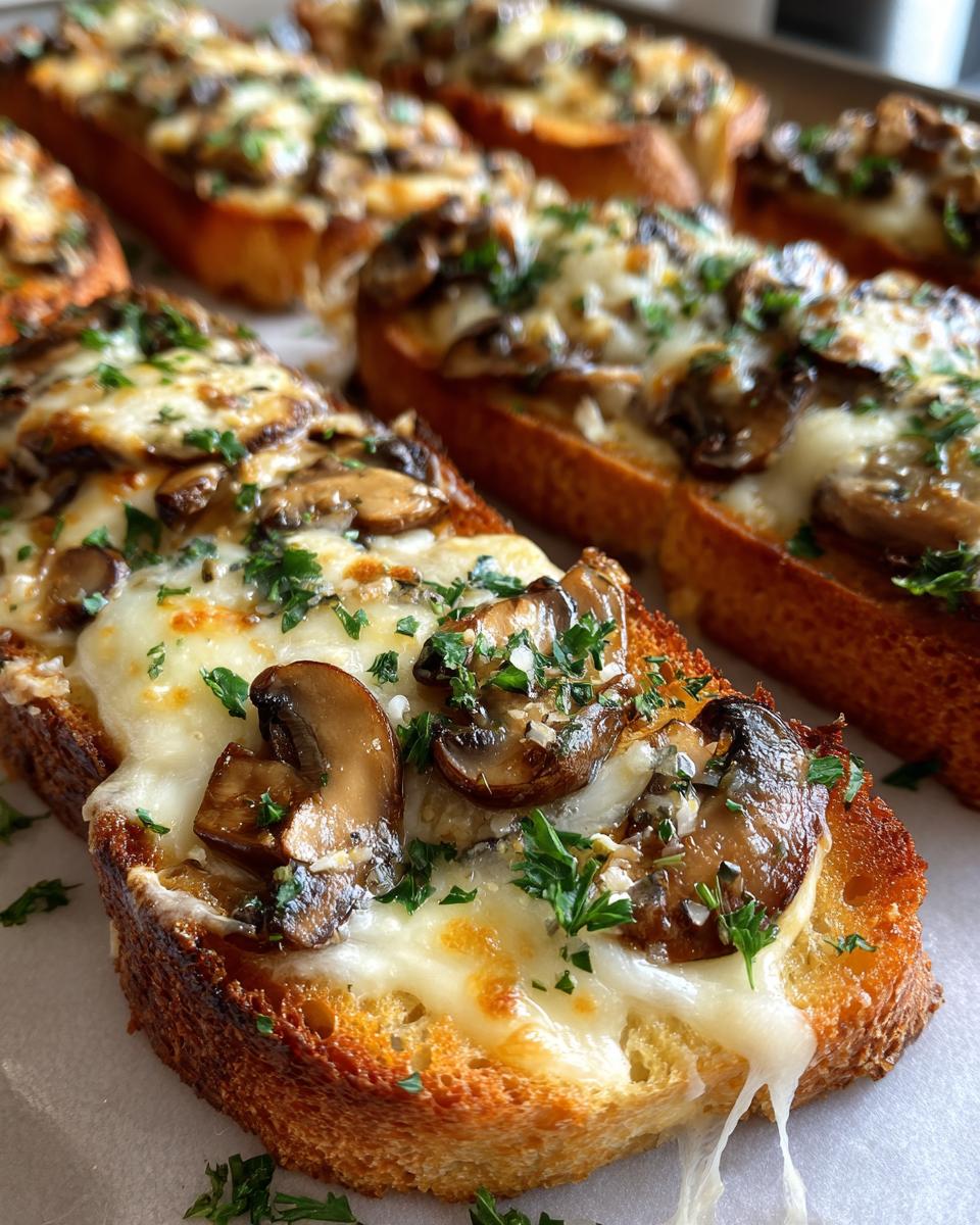 Kaasachtige Champignon en Knoflook Toasts - detail 6