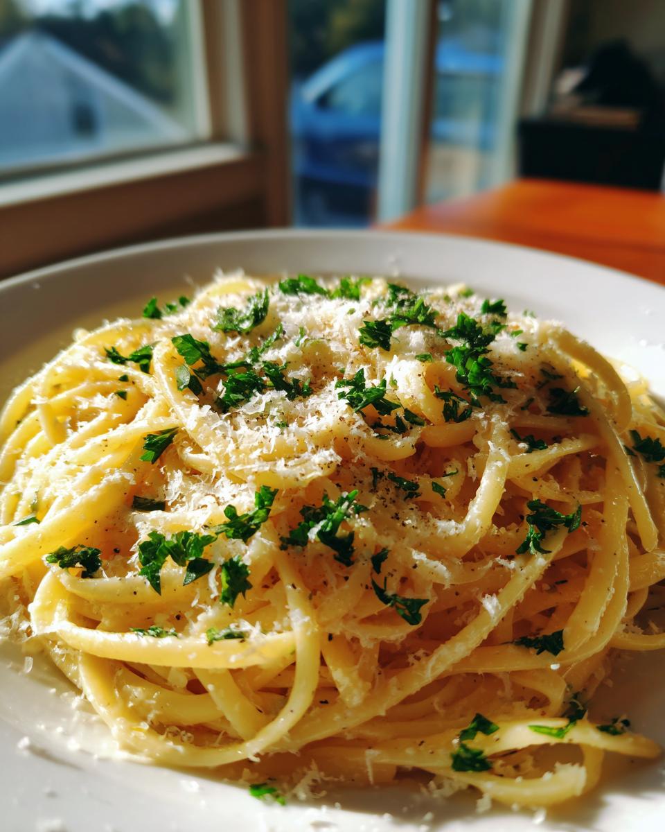 Kaasachtige Knoflookboter Linguine Pasta - detail 6