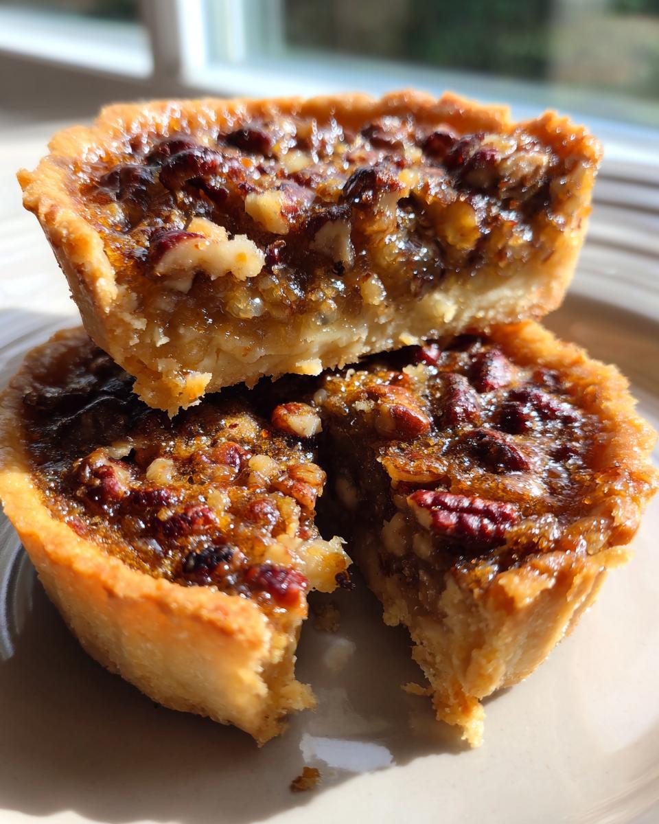 Keto Butter Tarts with Pecans - detail 2