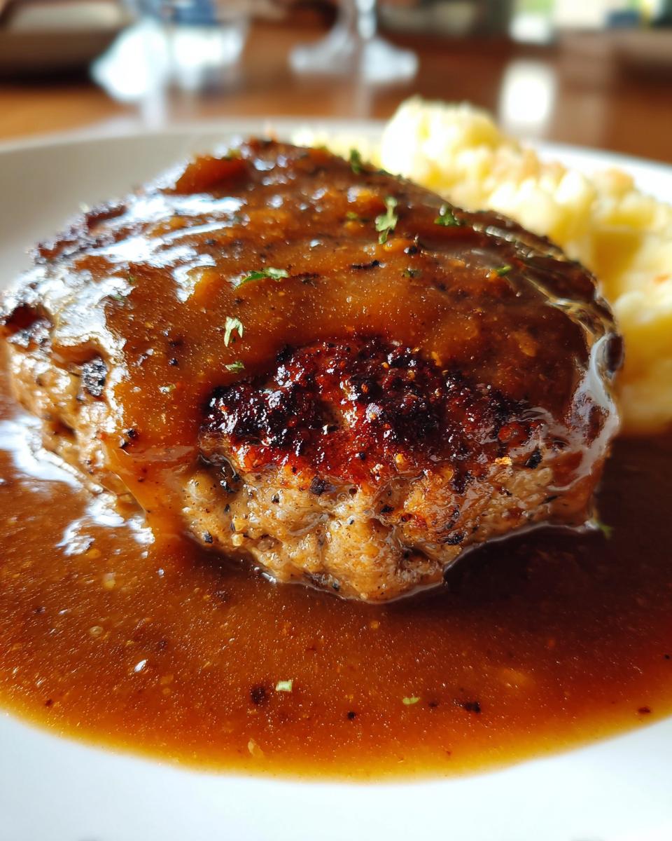 Keto Hamburger Steak with Gravy - detail 2