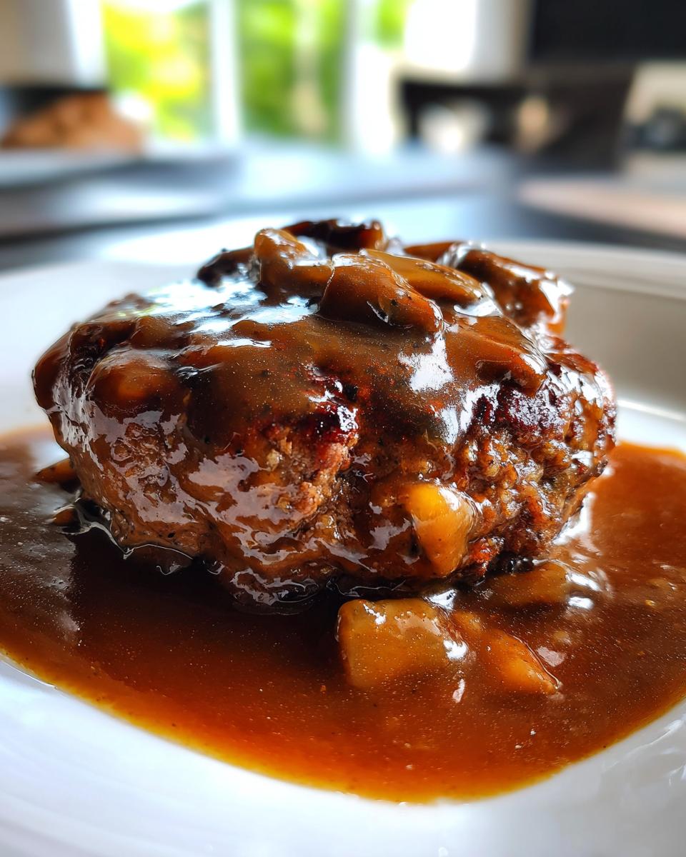 Keto Hamburger Steak with Gravy - detail 5
