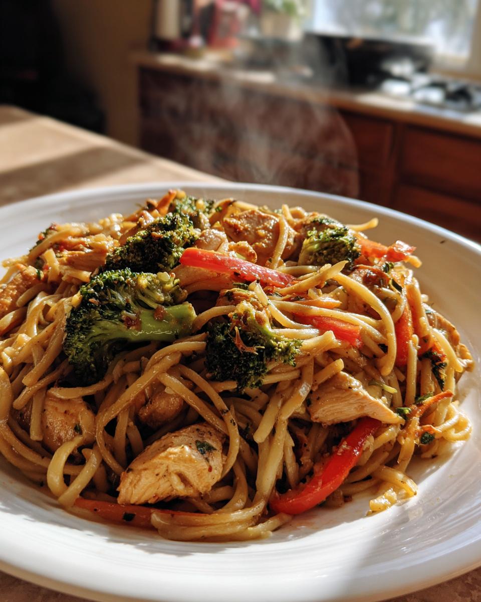 Knoflook Kip Lo Mein Roerbak - detail 1