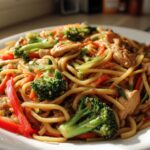 Knoflook Kip Lo Mein Roerbak