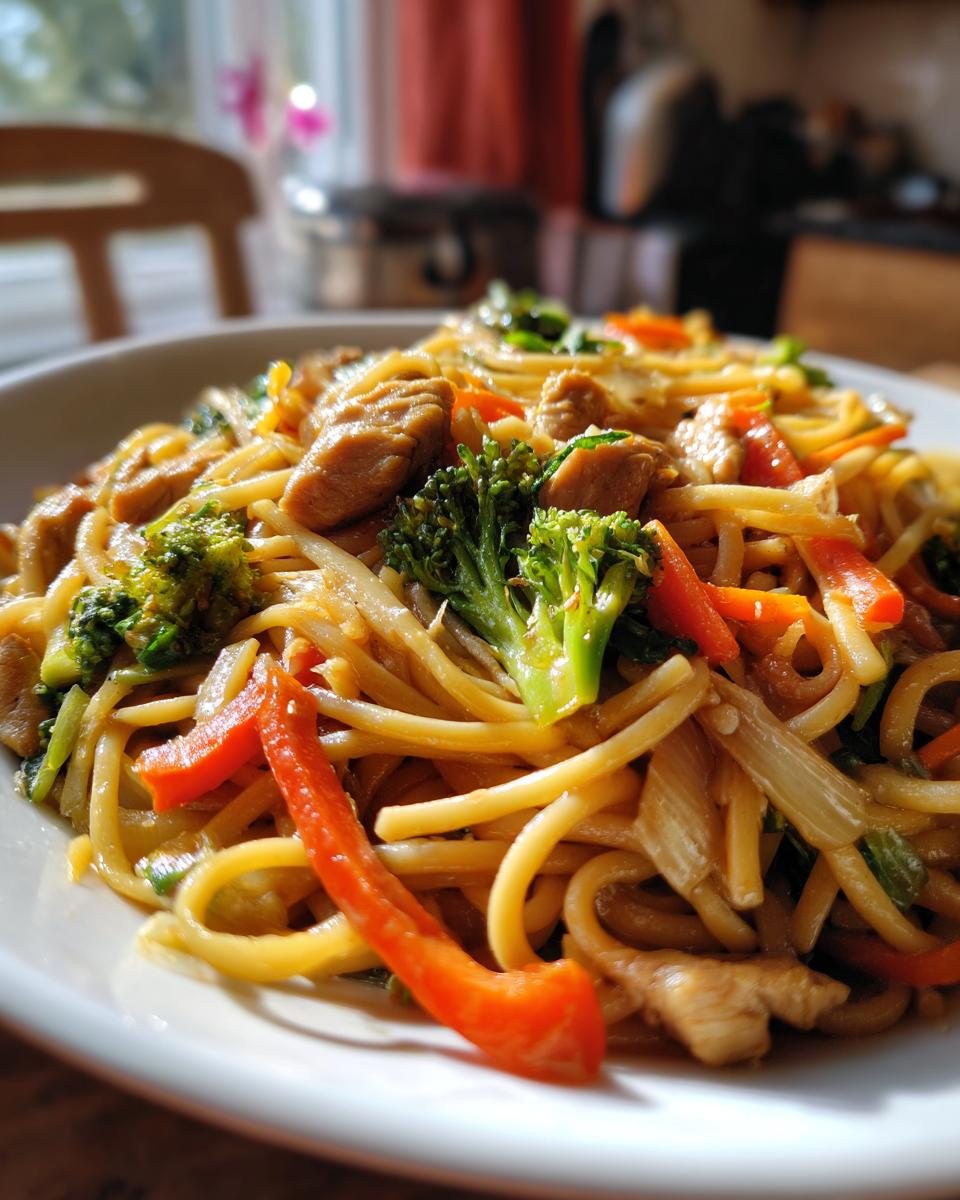 Knoflook Kip Lo Mein Roerbak - detail 2