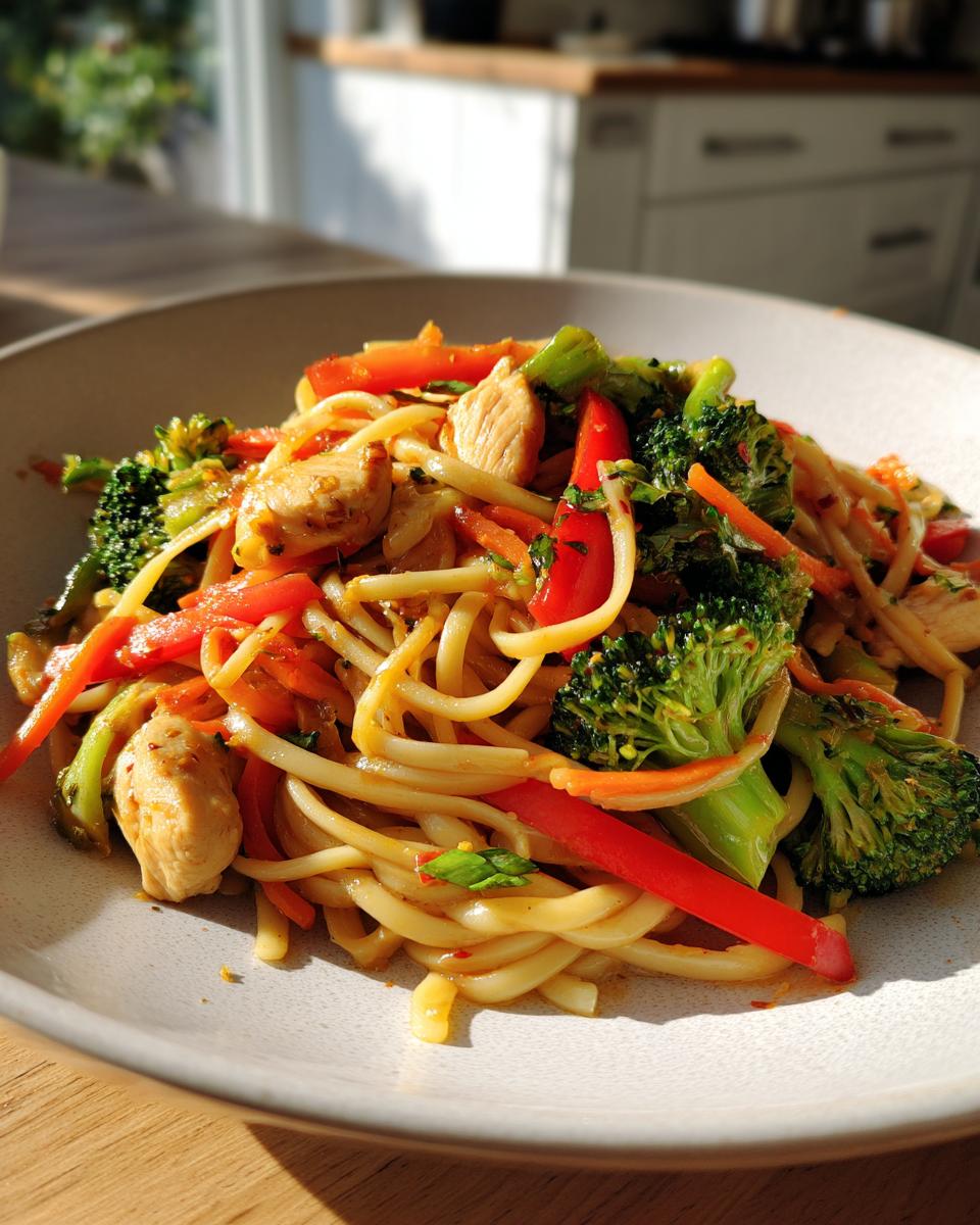 Knoflook Kip Lo Mein Roerbak - detail 3