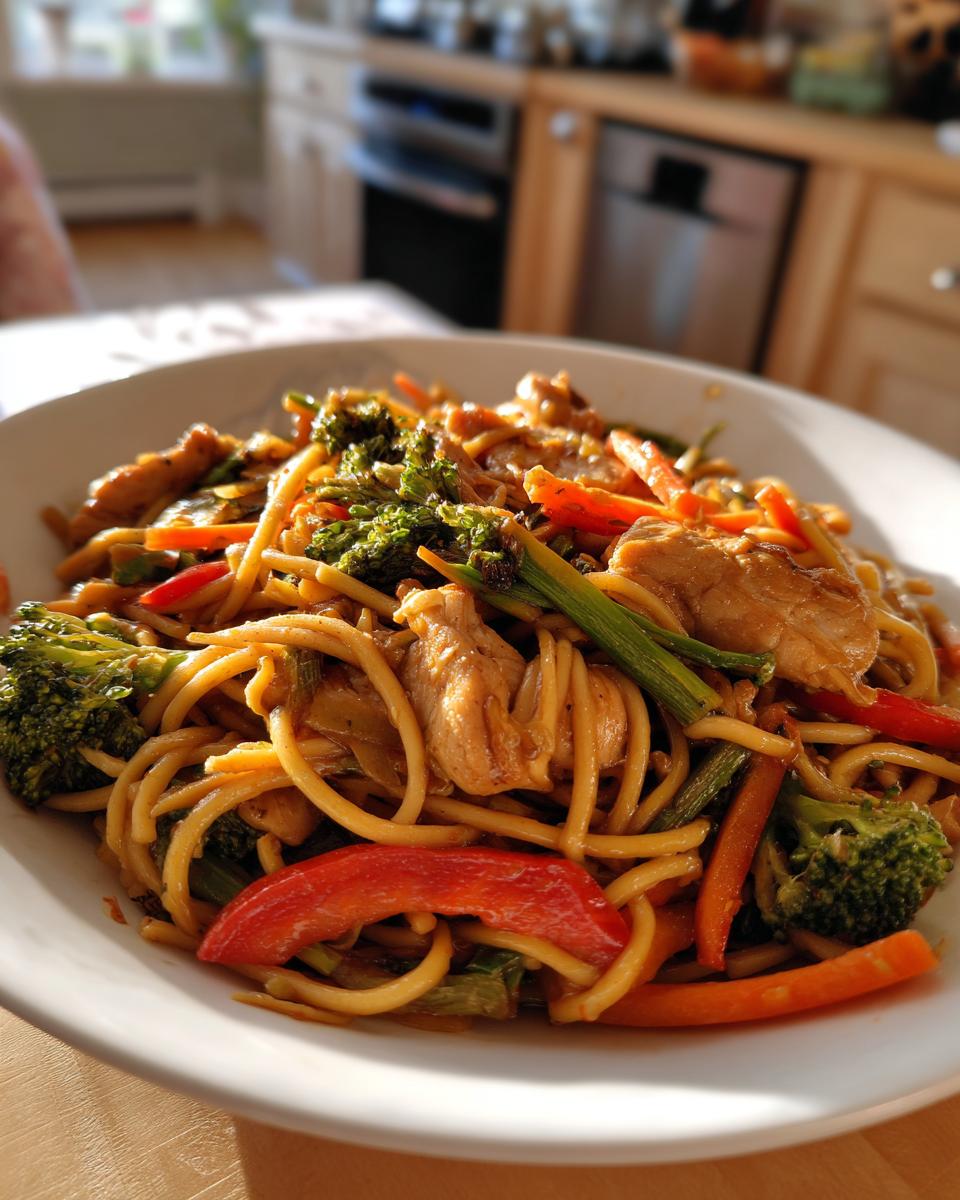Knoflook Kip Lo Mein Roerbak - detail 6