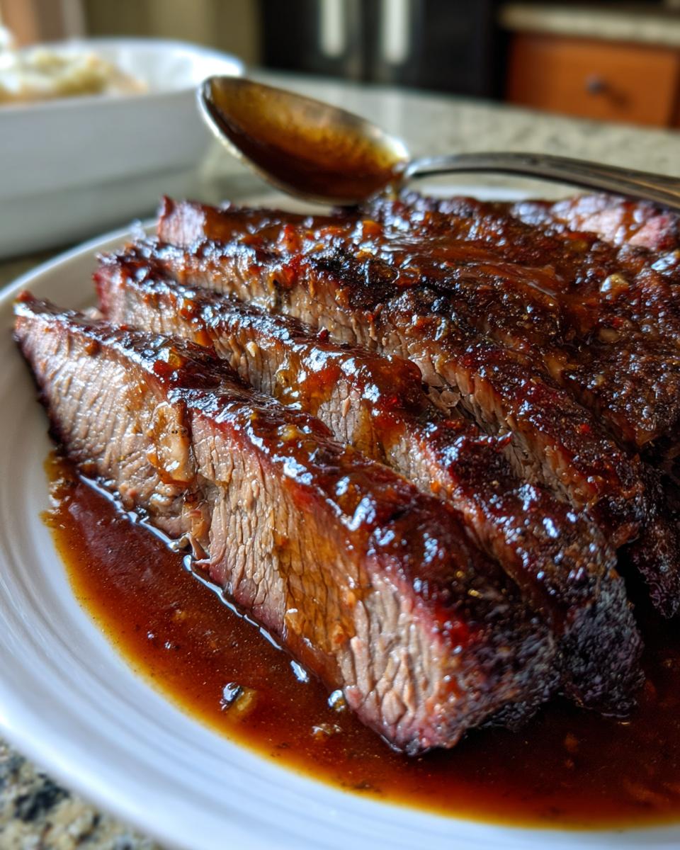 Langzaam Gekookt Rundvlees Brisket - detail 2