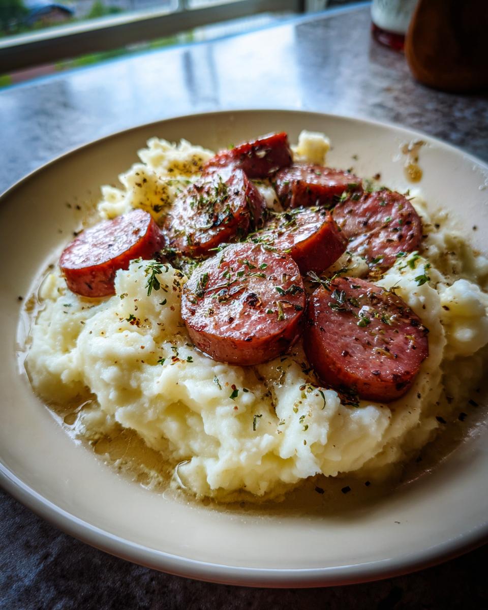 Mashed Potatoes with Smoked Sausage - detail 2