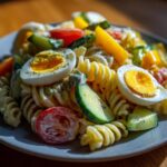 Pasta Salade met Eieren en Groenten